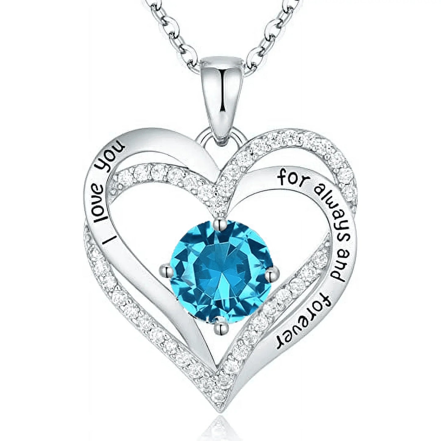 ✨ Elegant Birthstone Zirconia Love Pendant Necklace ✨