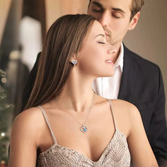 ✨ Elegant Birthstone Zirconia Love Pendant Necklace ✨